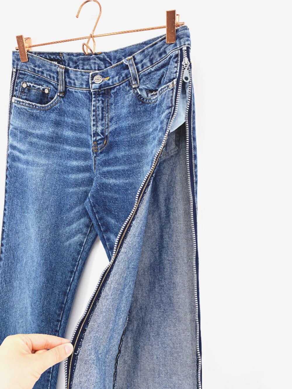 Times TM Jeans Vintage Y2K Side Zipper Bootcut Jeans - Picture 5 of 12